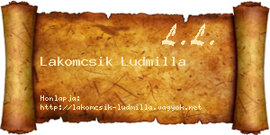 Lakomcsik Ludmilla névjegykártya